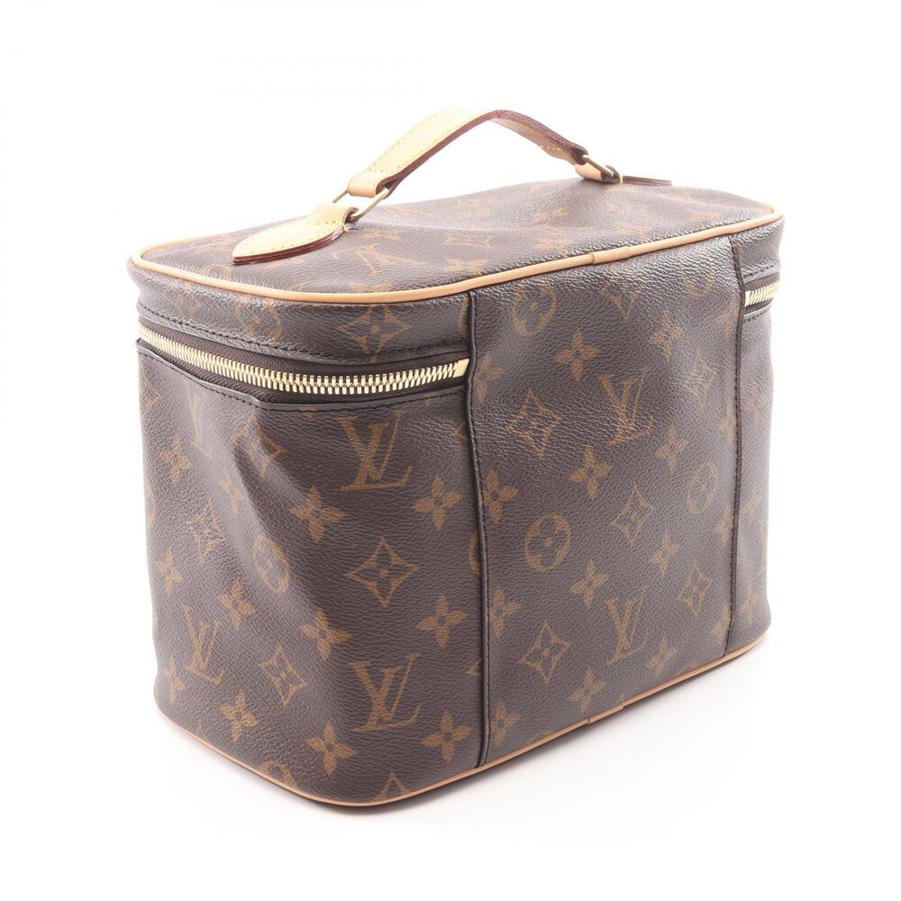 Louis Vuitton Nice Top Handle Bag Canvas Leather Monogram Brown - Picture 2 of 6